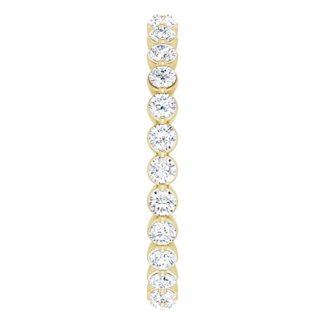 14K Gold  Natural Diamond Eternity Bend ring