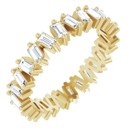 Natural Diamond Baguette Eternity Bend ring