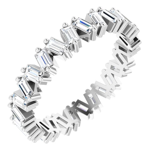 Natural Diamond Baguette Eternity Bend ring