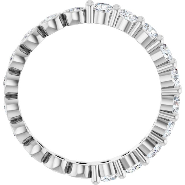 White Natural Diamond Reversible Eternity Band