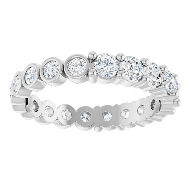 White Natural Diamond Reversible Eternity Band