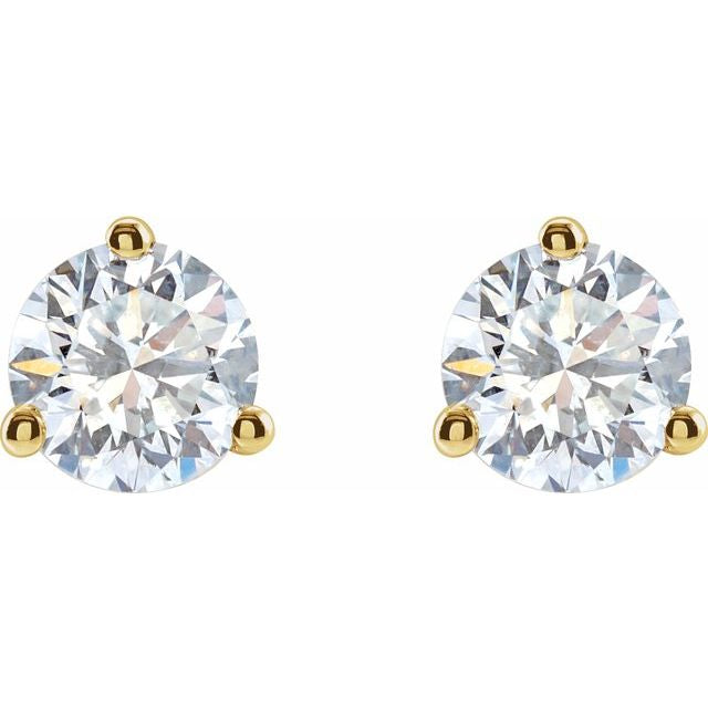 Yellow Diamond Stud Earrings