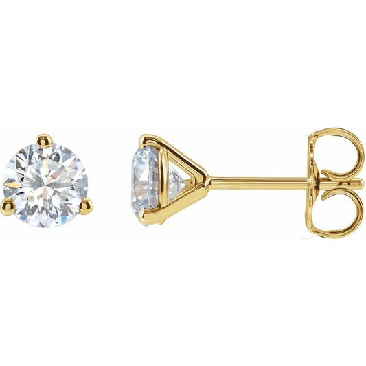 Yellow Diamond Stud Earrings