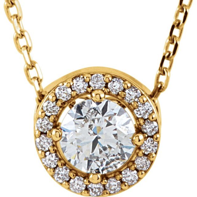 Diamond Halo-Style Necklace